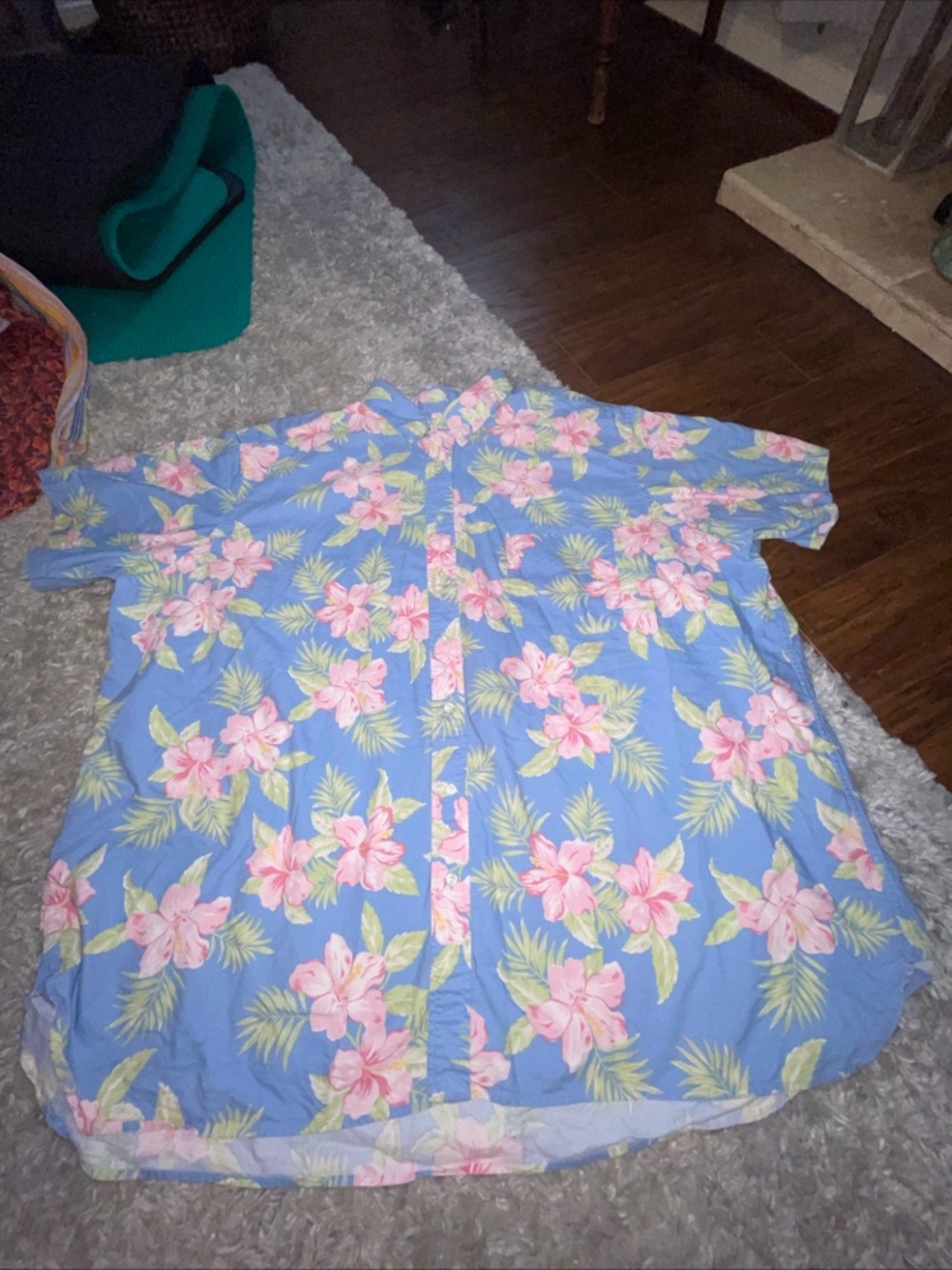 RARE Polo Ralph Lauren Floral Hawaiian Button Down Shirt Men's Sz 4XB
